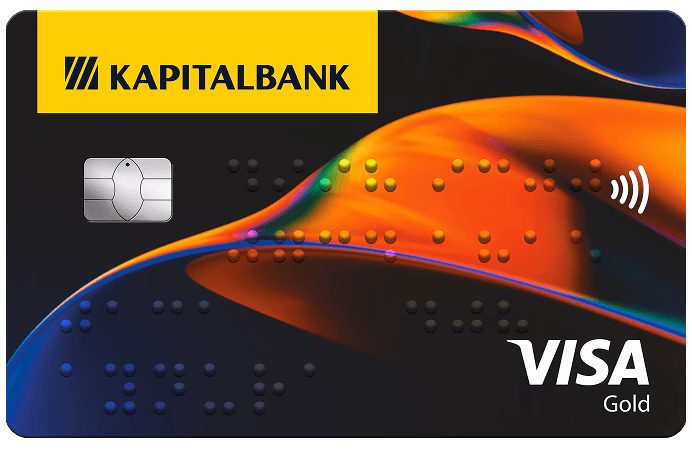 Visa Gold (со шрифтом Брайля)