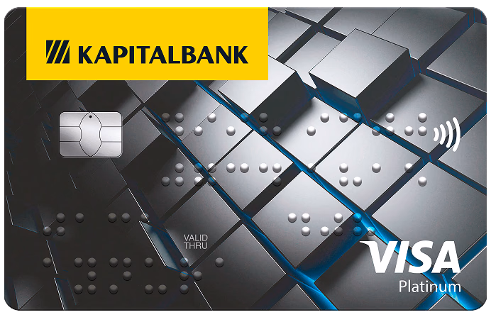 Visa Platinum мультивалютная (со шрифтом Брайля)