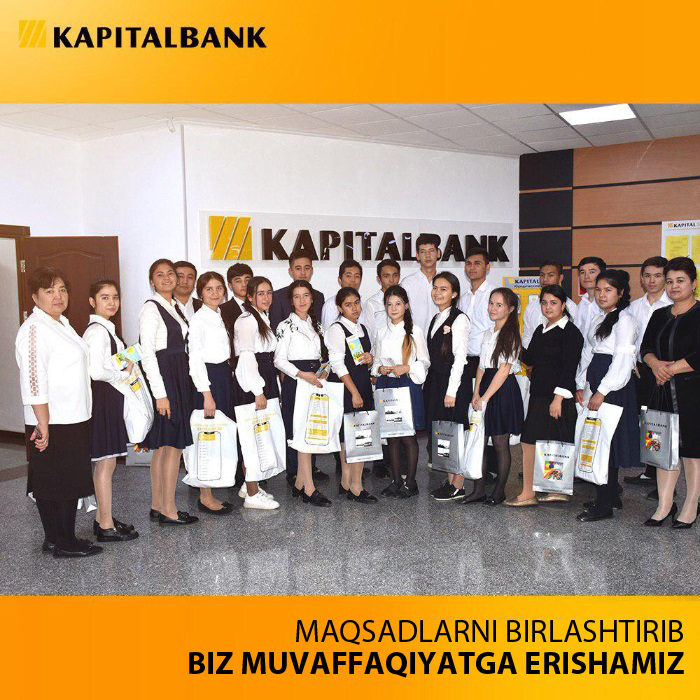 "Kapitalbank" xodimlari o'sib kelayotgan avlodga pulni qanday asrash kerakligini aytib berishdi