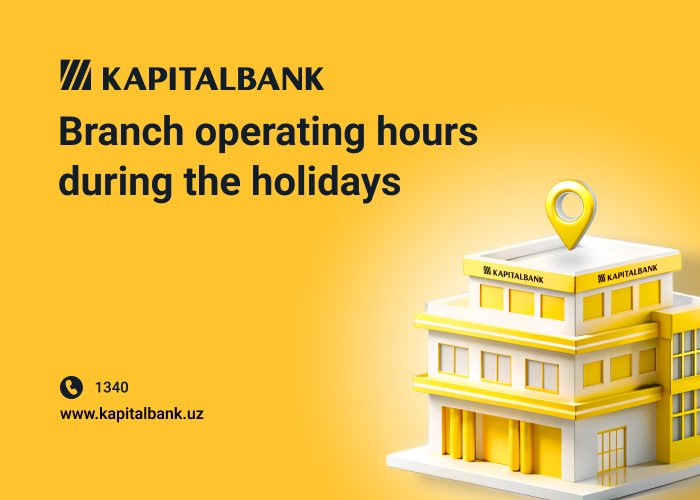 Branch operating hours during the holidays