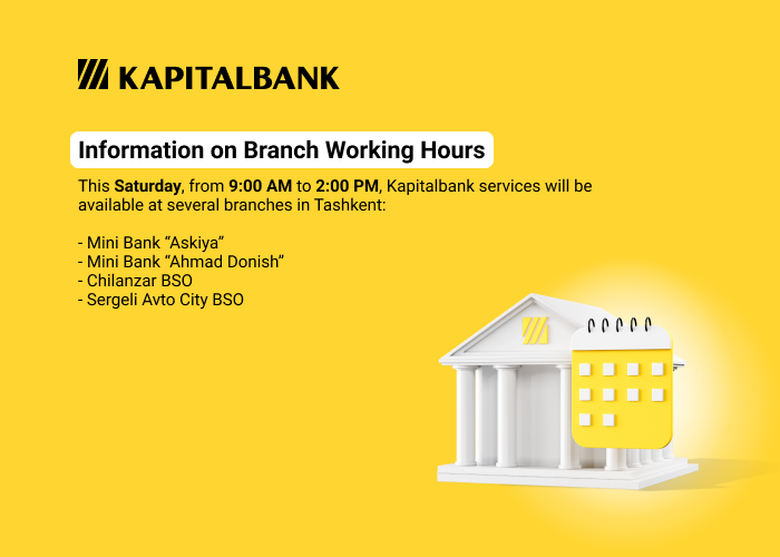 Branch working hours for weekends