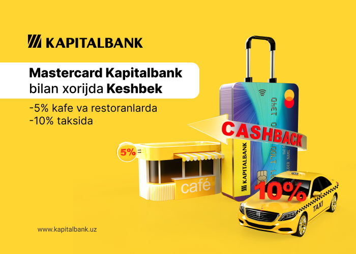 Mastercard Kapitalbank bilan foydali sayohat qiling!