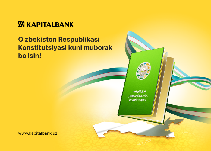 O’zbekiston Respublikasi Konstitutsiyasi qabul qilingan kun — bayram bilan tabriklaymiz