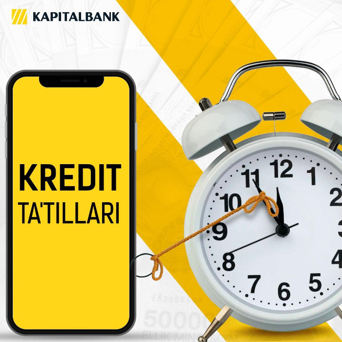 "Kapitalbank" ATB "kredit ta'tillarini" e'lon qiladi